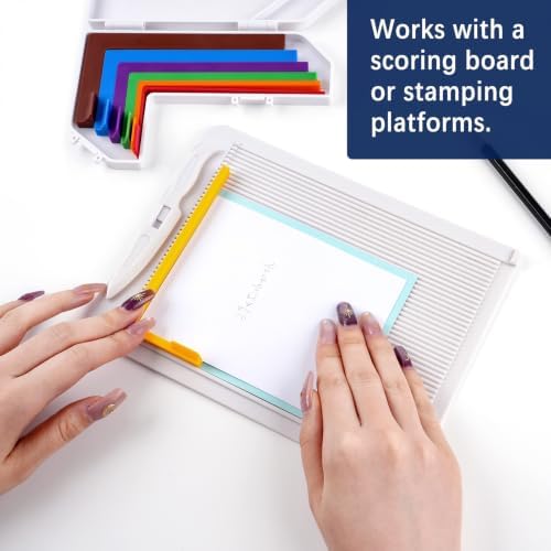 CYFUN DESIGN 9 Pcs Alignment Guide with Case Bone Folder Positioning Tool