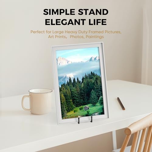 TR-LIFE 14 Inch Heavy Duty Plate Stand (4 Pack) - Metal Display Easel for Large Plates, Platters, Picture Frames, Signs, and Posters
