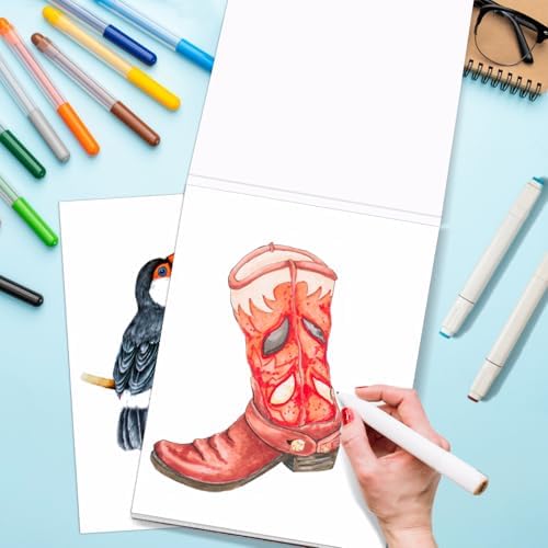Tlenpo 8.5 x 11 Marker Paper Pad, 100 Sheets Marker Sketchbook Bleedproof, 120gsm/73lb Art Sketch Pad Paper, Painting Coloring Alcohol Marker Paper for Beginners, Artists, Kids