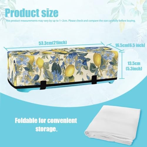 Binienty Padded Dust Cover, Lemon Bird Printed Scrapbooking Die-Cut Machines Protection Covers with Pockets Craft Tool Organizer, Ideal Gifts for Housewife Women Mom