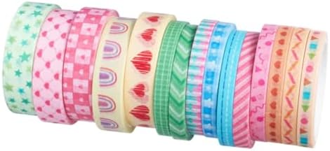 Washi Tape Set 20 Rolls, Colorful Decorative Paper Tape