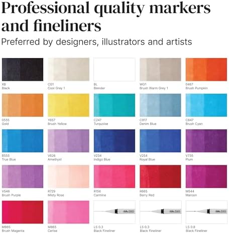 Winsor & Newton ProMarker Set, 25+1pcs. Wallet, Modern Lettering