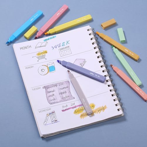 Mr. Pen- Aesthetic Highlighters No Bleed, 8 Pack, Assorted Colors | Chisel Tip, Cute Highlighters Assorted Colors for Journaling, Highlighting, Underlining, Fast Dry, Back to School Supplies