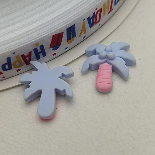 LibiIine 100pcs Mix Lots Flatback Resin Buttons Flat Back Scrapbooking Resin Flatback Craft (Blue)