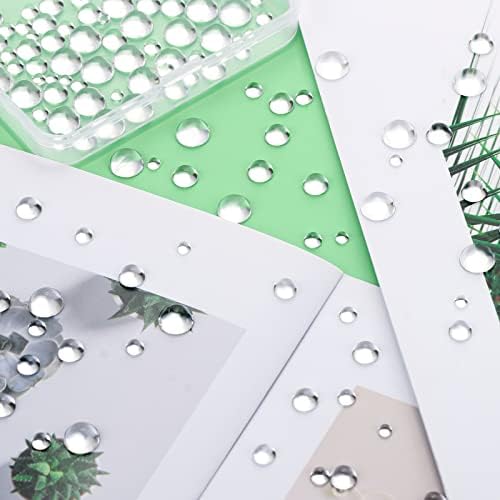 700 Pcs Dewdrop Water Droplets Embellishments - Clear Resin Dewdrop Beads for DIY Crafts & Paper Decor