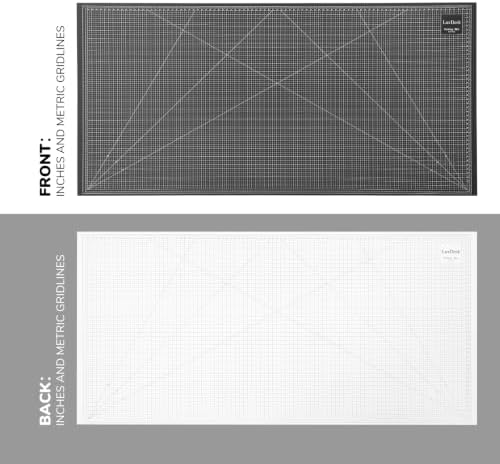 Self Healing Cutting Mat Extra Large 47 x 94 in, Large Table Protector Mat with Double Sided Black White Grid, PVC Craft Cutting Board for Rotary Cutter, Sewing, Quilting, Fabric, Vinyl, Leather