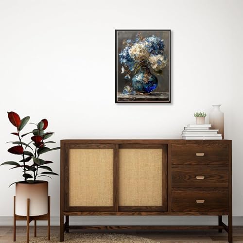 Hydrangea Diamond Art Kits for Adults Round Diamond Painting 12x16 Inch