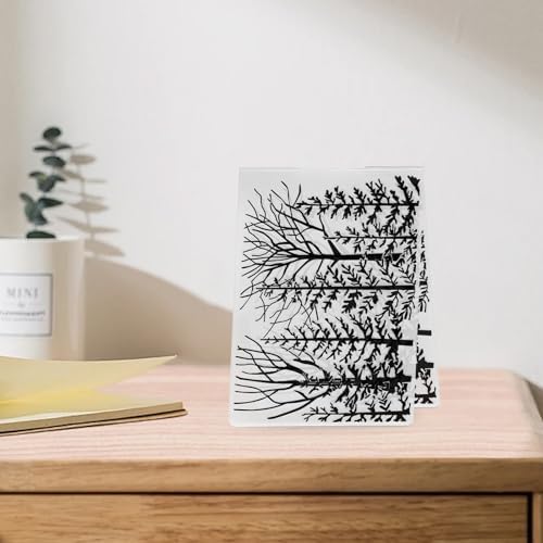 3D Textured Embossing Folders for Card Making, Forests Trees Plastic Embossing Folders Shrubs Plants Embossing Folder Craft Card Template for DIY Scrapbooking