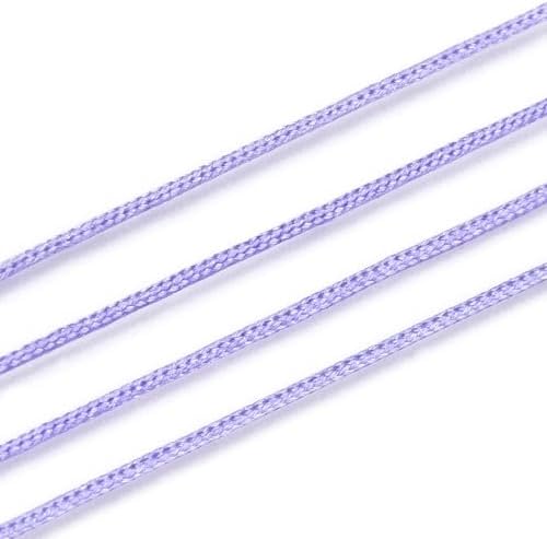 Nylon String for Bracelets, 0.6mm Diameter, 40m Roll, Purple (Lilac), Perfect for Jewelry Making, DIY Crafts, Chinese Knots