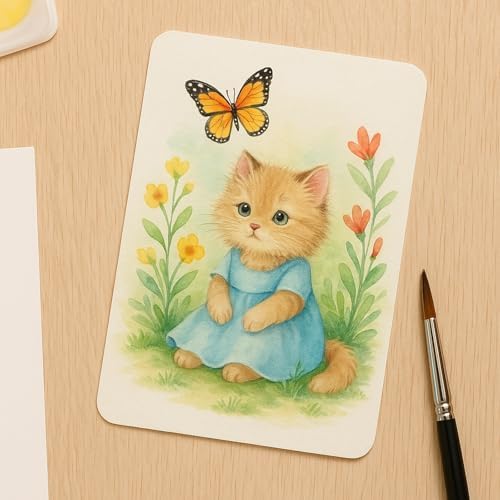 Moriquill 100 Watercolor Paper ATC Cards, 2.56 x 3.58 in, 300gsm