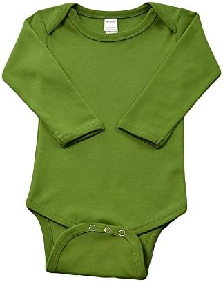 Monag Long Sleeve Baby Bodysuit, Long Sleeve Blank Solid Color Baby One-Piece, 100% Cotton Infant Bodysuit, Creeper