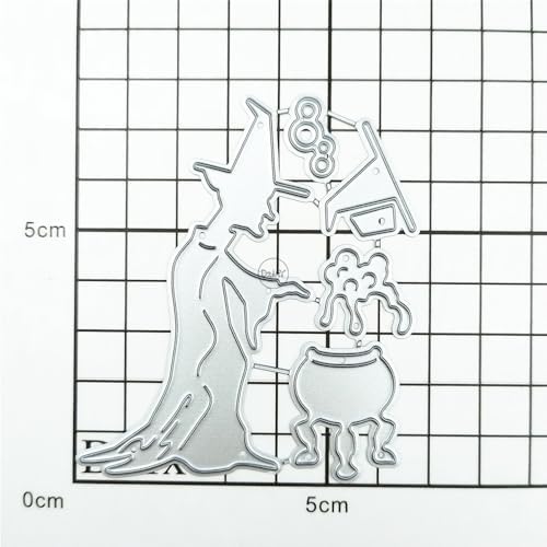 Halloween Witch Patchwork Magic Potion Metal Cutting Dies for Card Making