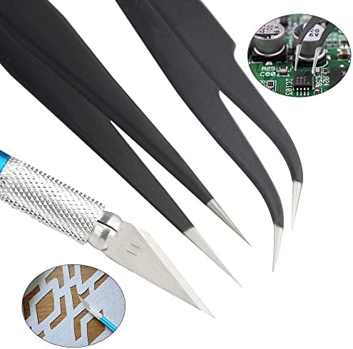 Professional 8 PCS Model Tools Kit Modeler Basic Tools Craft Set Hobby Building Tools Kit for Gundam Car Model Building Repairing and Fixing(A) (Pack of 2)