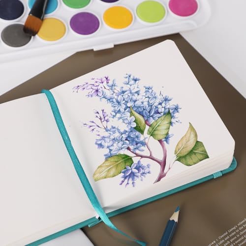 Pocket Sketchbook, 5 × 5 in, 80 Sheets Small Sketch Book, Dark Blue