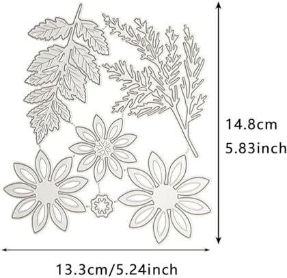 Scrapbooking Die-Cuts, Layer Frame Net Set Metal Cutting Dies for Card Making, Paper Craft Template, Background Embossing Stencils, DIY Album Décor (Flower G)