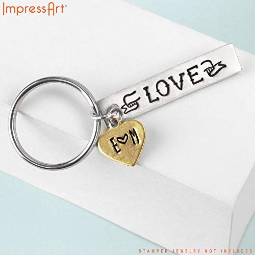 ImpressArt - Premium Metal Stamping Blanks for Metal Stamping and Jewelry Making (24 Pack) (5/8" Heart, Brass)