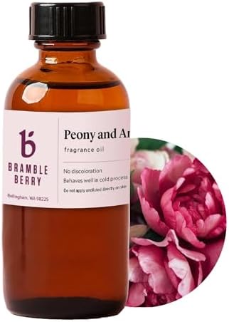 Bramble Berry Peony and Amberwood Fragrance Oil | Peony and Amberwood Scent for Soap Making, Candle Making, Lotion & Bath Bombs | Skin Safe, Vegan, Paraben & Phthalate Free, DIY Craft Essential