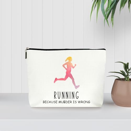 Running Watercolor Makeup Bag, for Runners (009)