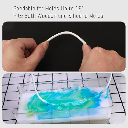 1pc Soap Swirl Tools, Soap Making Supplies Bendable Soap Swirling Tool Cold Process Adjustable Hanger Swirl Tool for DIY Soap,Fit Molds Up to 18“