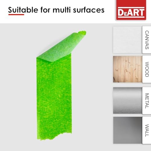 DEART Colored Masking Tape Painters Tape Writable 12, 8 or 6 Pack - 1 inch or 0.6 Inches for Arts & Crafts, Art Supplies, Whiteboard Tape Dry Erase Board Tape Craft Supplies (6, Large (20 Yd))