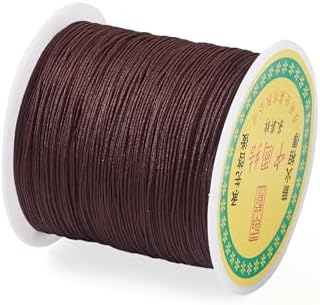 150 Yards 0.5mm Braided Nylon Crafting Thread Chinese Knotting Beading String Macrame Cord Rope for Necklace Bracelet Jewelry Craft Making, Coconut Brown