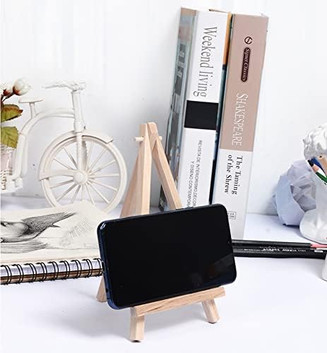 Tosnail 24 Pack 6" Small Art Easel Stand Tabletop Mini Wooden Display Stand Photo Holder Display Stand for Artist, Students, Adults, Kids Painting