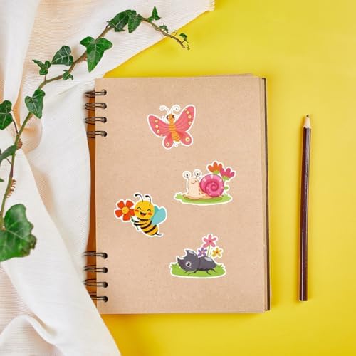 2 Rolls Spring Stickers for Kids, 1000PCS Summer Flowers Butterfly Insect Colorful for Envelopes Gifts Decor Reward Sticker in 16 Design,Incentive Sticker for Classroom,Animal Stickers for Toddlers