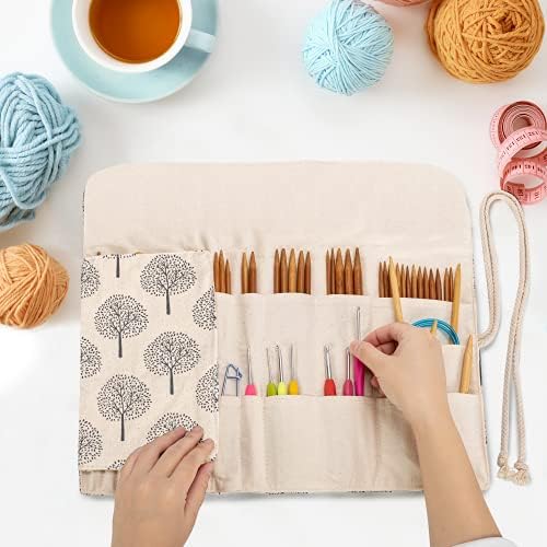Teamoy Knitting Needle Crochet Hook Case Organizer Holder(up to 11"), Tree