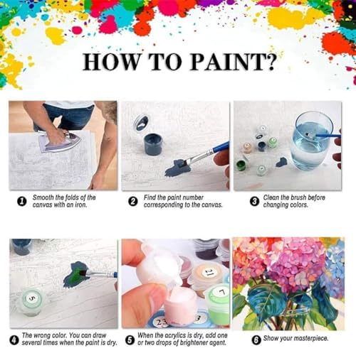 EIBEILI Scenery Paint by Numbers Kit for Adults,DIY Wall Decor