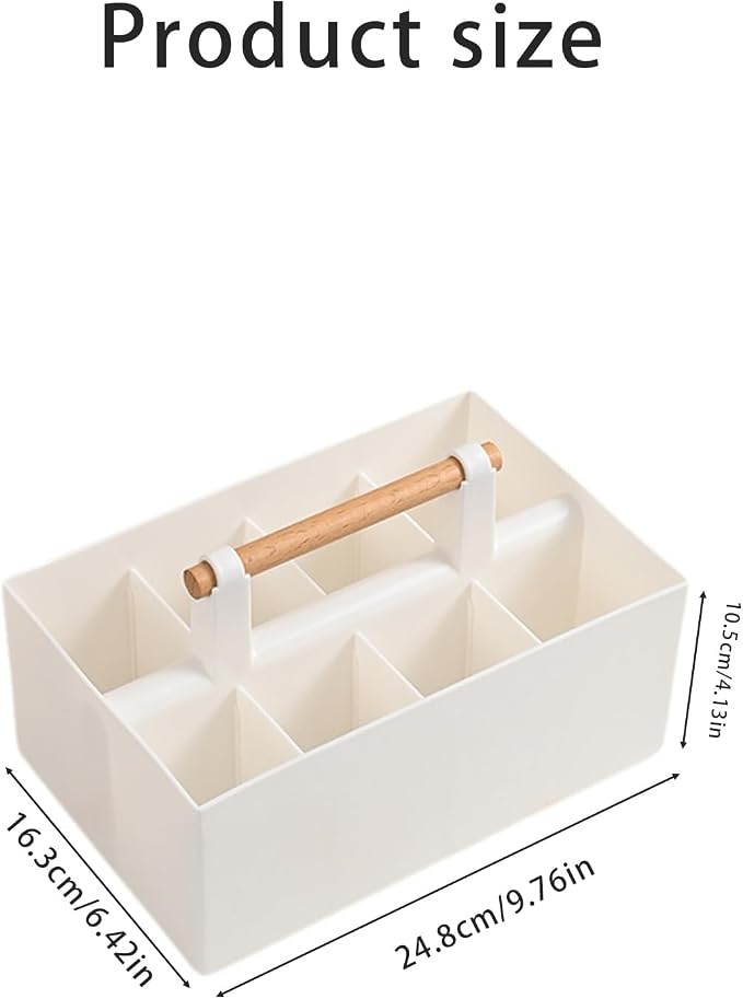 Buqoo Desk Organizer with 8 Compartments for Office Supplies
