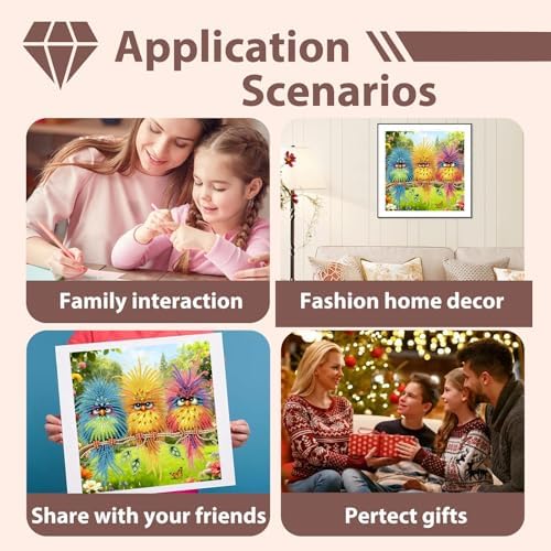 Bird Special Shape Diamond Art Kits for Adults Beginners