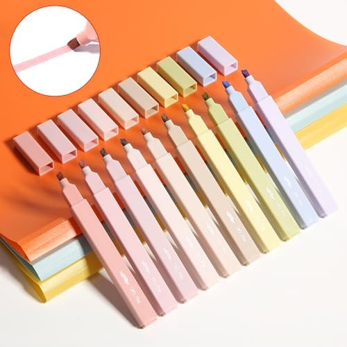 Mr. Pen- Aesthetic Highlighters No Bleed, 10 Pack, Assorted Colors | Chisel Tip, Cute Highlighters Assorted Colors for Journaling, Highlighting, Underlining, Fast Dry, Back to School Supplies