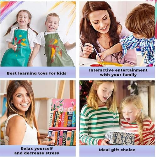 ajepon Bookshelf Paint by Numbers Kit for Adults - Painting by Number Kits Book, Books Adults Paint by Numbers Kits on Canvas Without Frame Oil Painting for Home Wall Decor 16X20inch