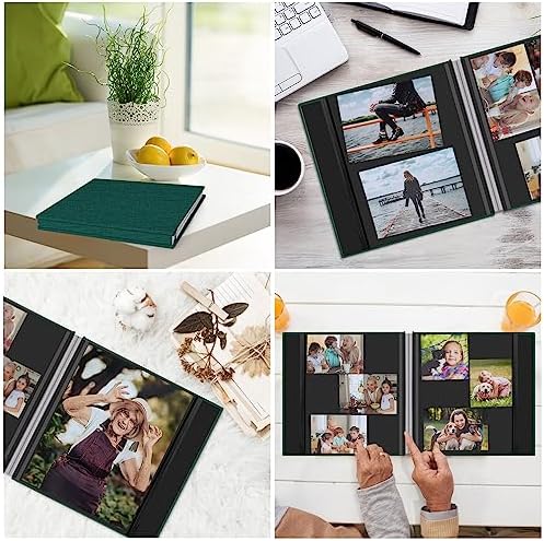 Zesthouse Photo Album Self Adhesive Pages, 60 Pages Magnetic Scrapbook Albums with Sticky Page, Photos Album Holds 8x10 & 5X7 & 4x6 & 6x8 & 3x5, Large Picture Book Ideal Gift for Family Wedding Baby