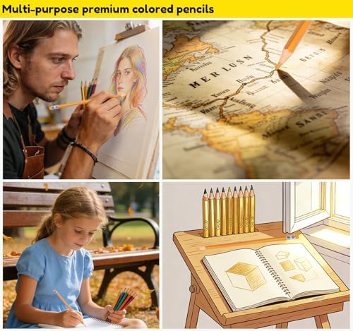 Adhere 25pcs Checking Pencils Erasable colored Pencils Pre-Sharpened #2 HB,for Checking Tests Grading,Map Coloring, editing Office Favors,including a Free sharpener. (Gold)