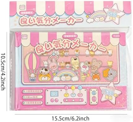 1500+ Mini Cartoon Stickers, Kawaii Stickers, 72 Sheets Japanese Sticker Book, Die-Cut DIY Journal Decoration, Scrapbooking, Planner, Gift
