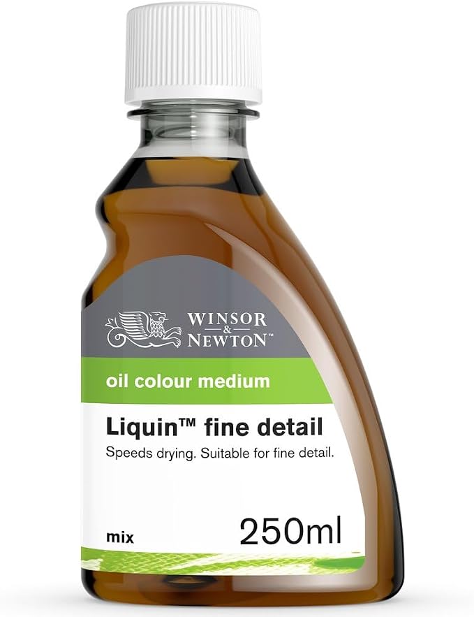 Winsor & Newton Liquin Fine Detail Medium, 250ml (8.4-oz) Bottle | Most Fluid Liquin, Produces Low Viscosity, Allows Faster Drying, For Fine Details, Glazing & Blending, Yellowing-Resistant