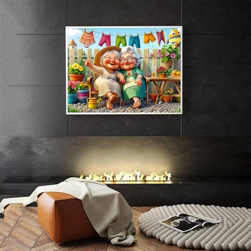 Grandmother Diamond Art Kits for Adults, Diamond Painting Kits 12x16 Inch | Diamond Painting Kits for Adults Beginners, Gem Art, 5D Full Drill, DIY Arts and Crafts for Gift Home or Decor