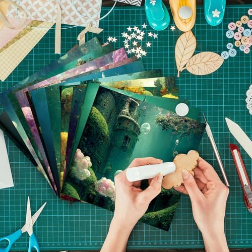 Scrapbook Paper, 24 Sheets 6"×6" 160gsm Single-Sided Patterned Cardstock