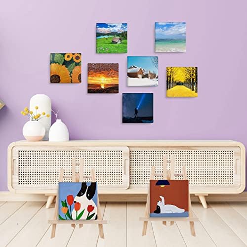 ESRICH Mini Canvases for Painting, Canvas in Bulk 32Pack, 3x3In, 2/5In Profile Small Square Canvas, Blank Canvases are Great for School Projects and Kids Birthday Parties, Home Decor Project.
