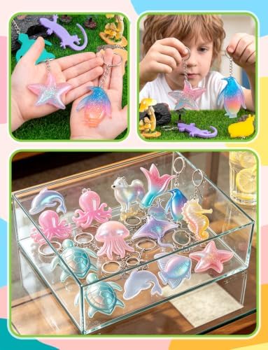 16 Style Marine Terrestrial Amphibious Animals Keychain Epoxy Mold