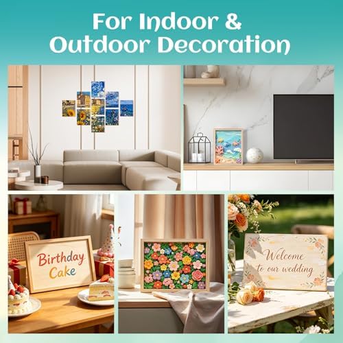 ESRICH 8x10 Inch Wood Panels for Painting, 2 Pack Craft Wood Canvas Boards, Blank Unfinished Wooden Art Board for DIY Art Creations Such as Painting, Acrylic Pouring, Resin, Burning, Collage, etc.