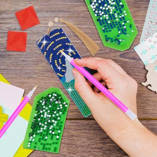 SWATOM 16 PCS Diamond Art Painting Tools 6 Diamonds Pen Head Replacement Accessories DIY Correction Tools Art Supplies Kit for Kids Adults