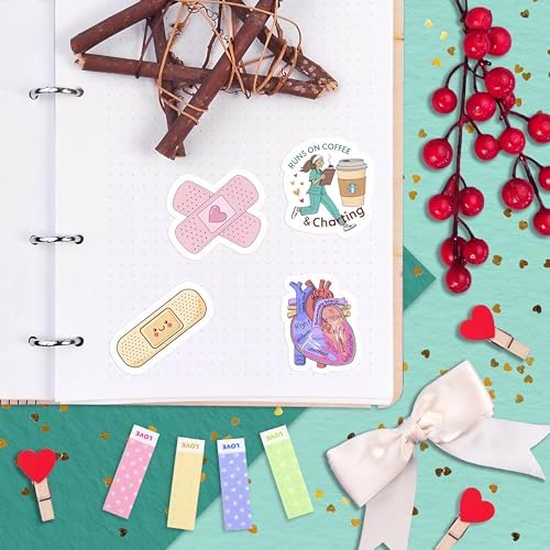 100Pcs Funny Nurse Stickers for Water Bottle, Laptop - Nurse Appreciation Gifts, RN Party Supplies - Nursing Week, Healthcare Medical Hospital Stickers