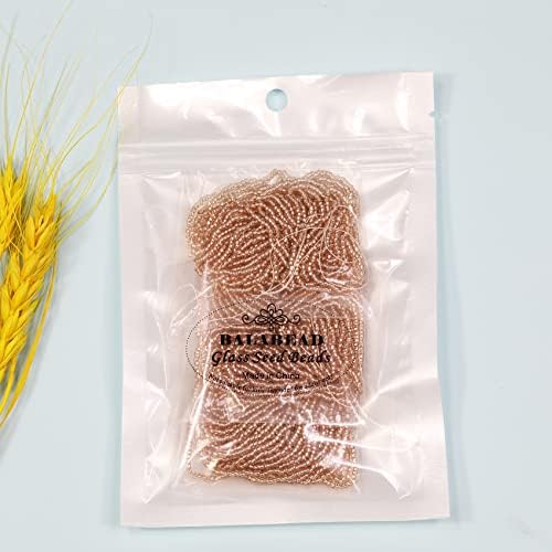 11/0 Glass Silver Lined Seed Beads Hanks (3 Meters, 6000pcs), Champagne Sliver Lined Seed Beads Strand (9 Meters)