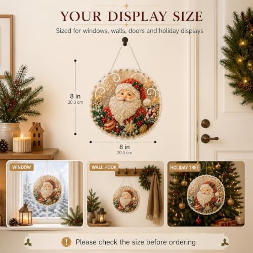 Christmas Pearl Diamond Painting Suncatcher Kit, DIY Bead Craft (#B)