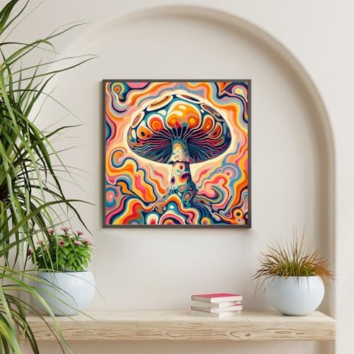 Diamond Art Kits for Adults & Beginners, Mushroom Diamond Painting Kit