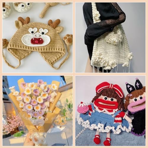 Pnytty 107Pcs Crochet Kit for Beginners Adults, Crochet Starter Kits