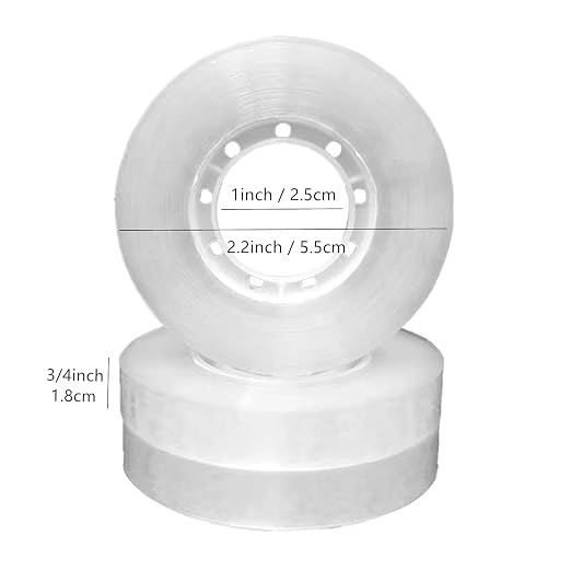 Clear Tape, 24 Rolls Bulk Pack, Multipurpose Tape Refills Rolls for Home Office & School, Hand-Tearable, Not Compatible with Plastic Blade Dispensers