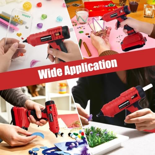 100W Cordless Glue Gun for CRAFTSMAN V20 20V Battery Users – Heats in 60s, Anti-Drip Nozzle, Low Voltage Protection, 20 Glue Sticks | Crafts, Home Repair, Holiday Decor, Floral